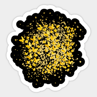 Beautiful yellow Butterfly Sticker